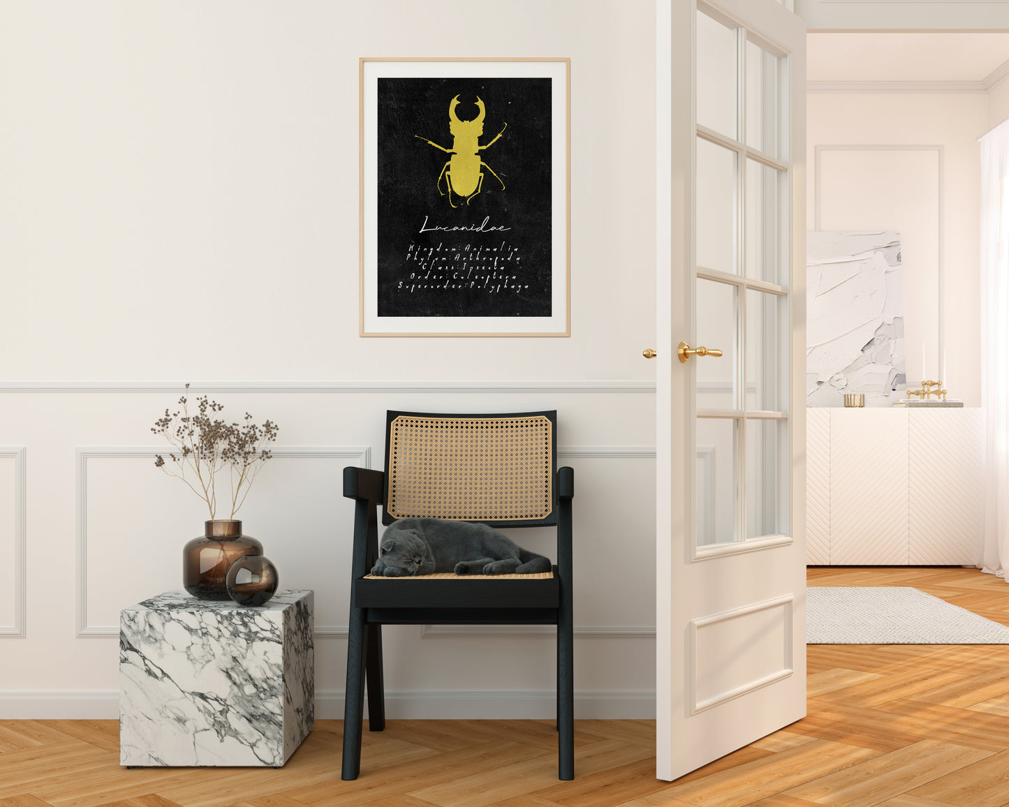 Stagle Beetle Insect Art Print, Entomology Decor for Bug Lovers