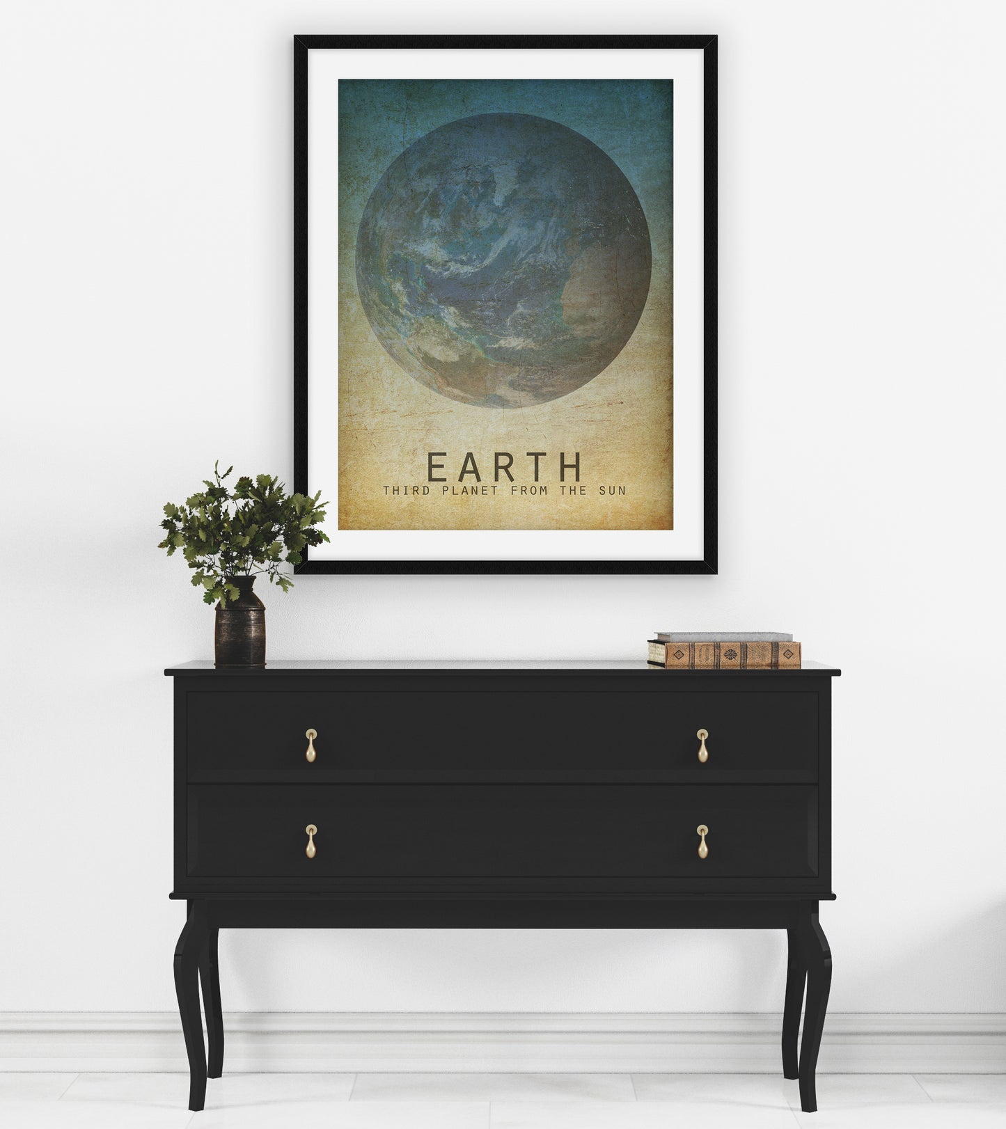 Planet Earth Art Print, Solar System and Outer Space Decor