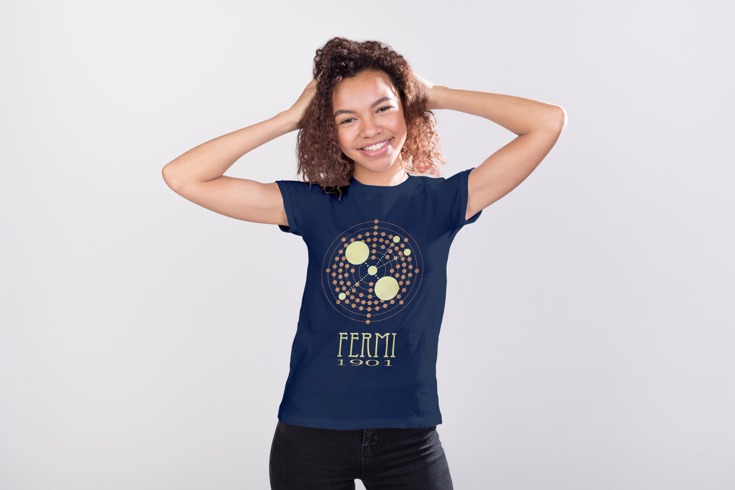 Fermi Physics T-shirt, Enrico Fermi Nuclear Fission Graphic Tee