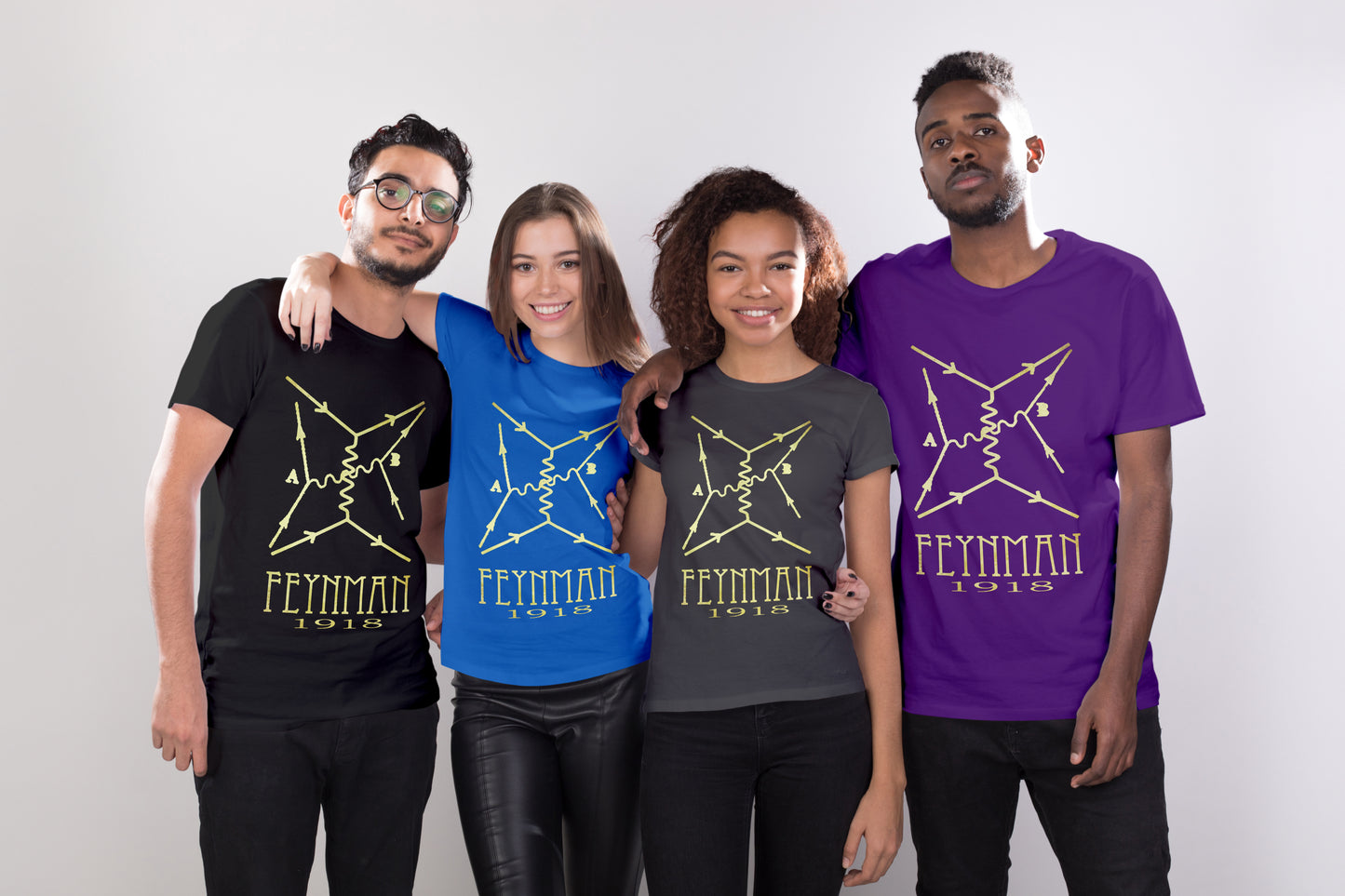 Feynman Diagram Physics T-shirt, Richard Feynman Physicist Graphic Tee