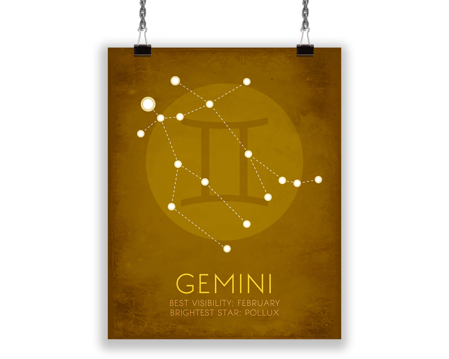 Gemini Zodiac Star Constellation Art Print