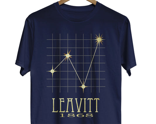 Henrietta Swan Leavitt astronomy t-shirt with star luminosity design