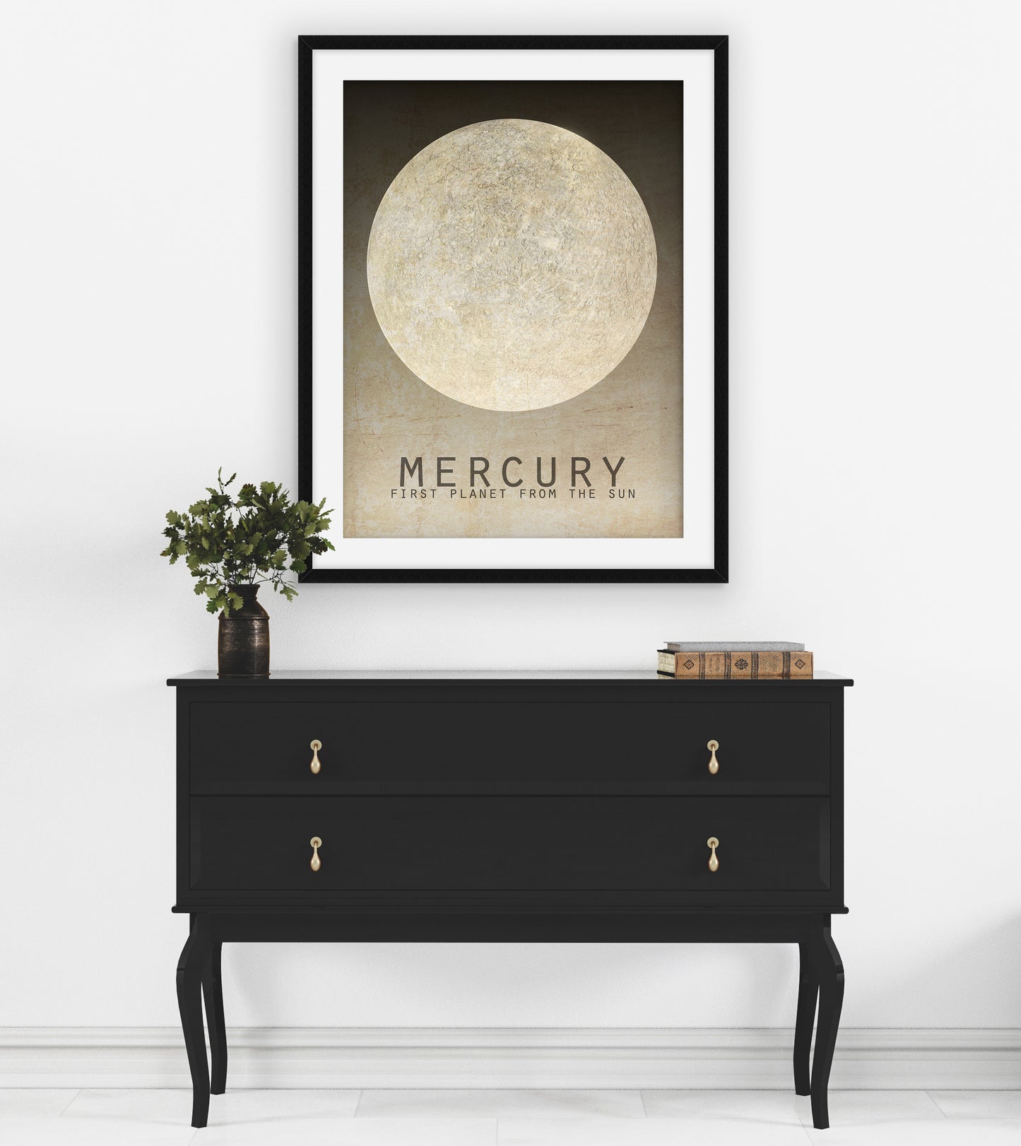 Mercury Planet Art Print, Solar System and Outer Space Decor