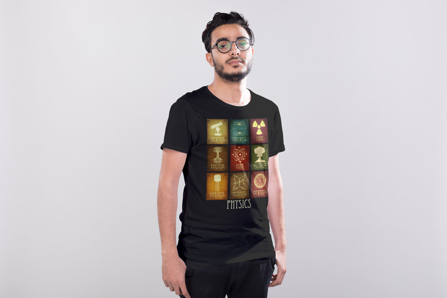 Physics T-shirt, 9 Physicists in History