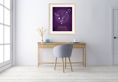 Pisces Zodiac Constellation Art Print