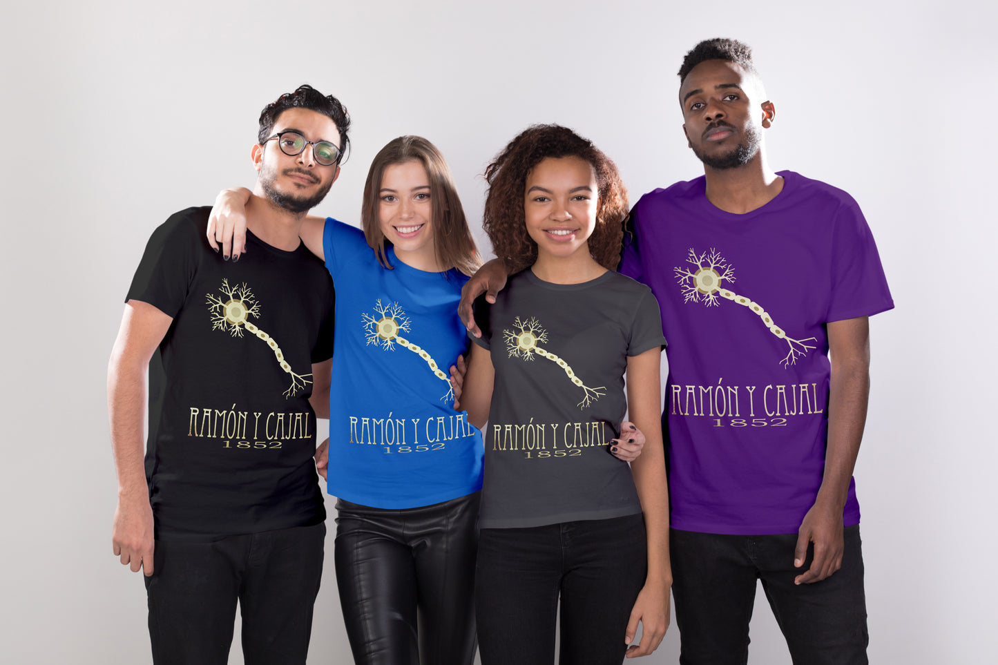 Ramón y Cajal Neuroscience T-shirt, Brain Neuron Graphic Tee