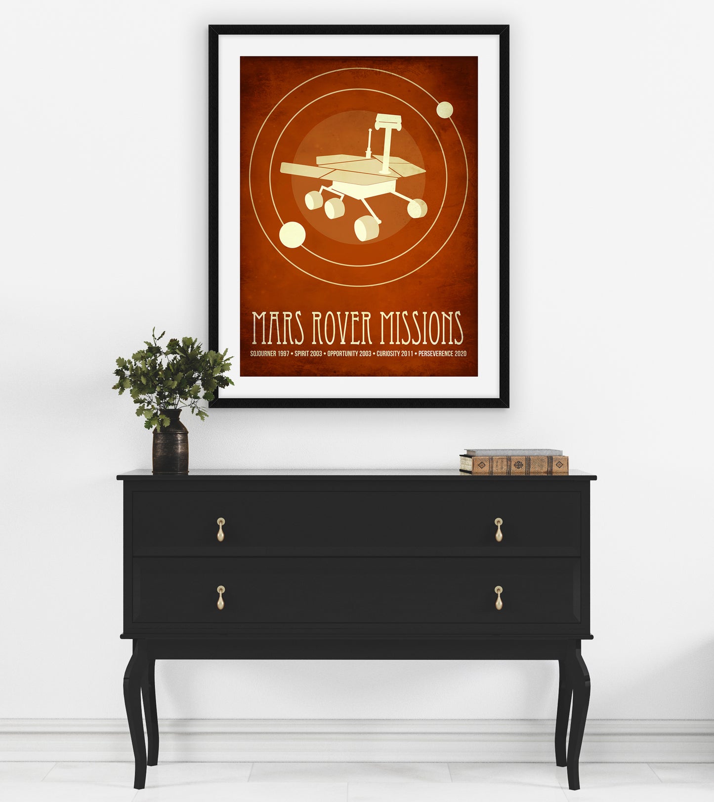 Mars Rover Missions Art Print, Astronomy and Outer Space Decor