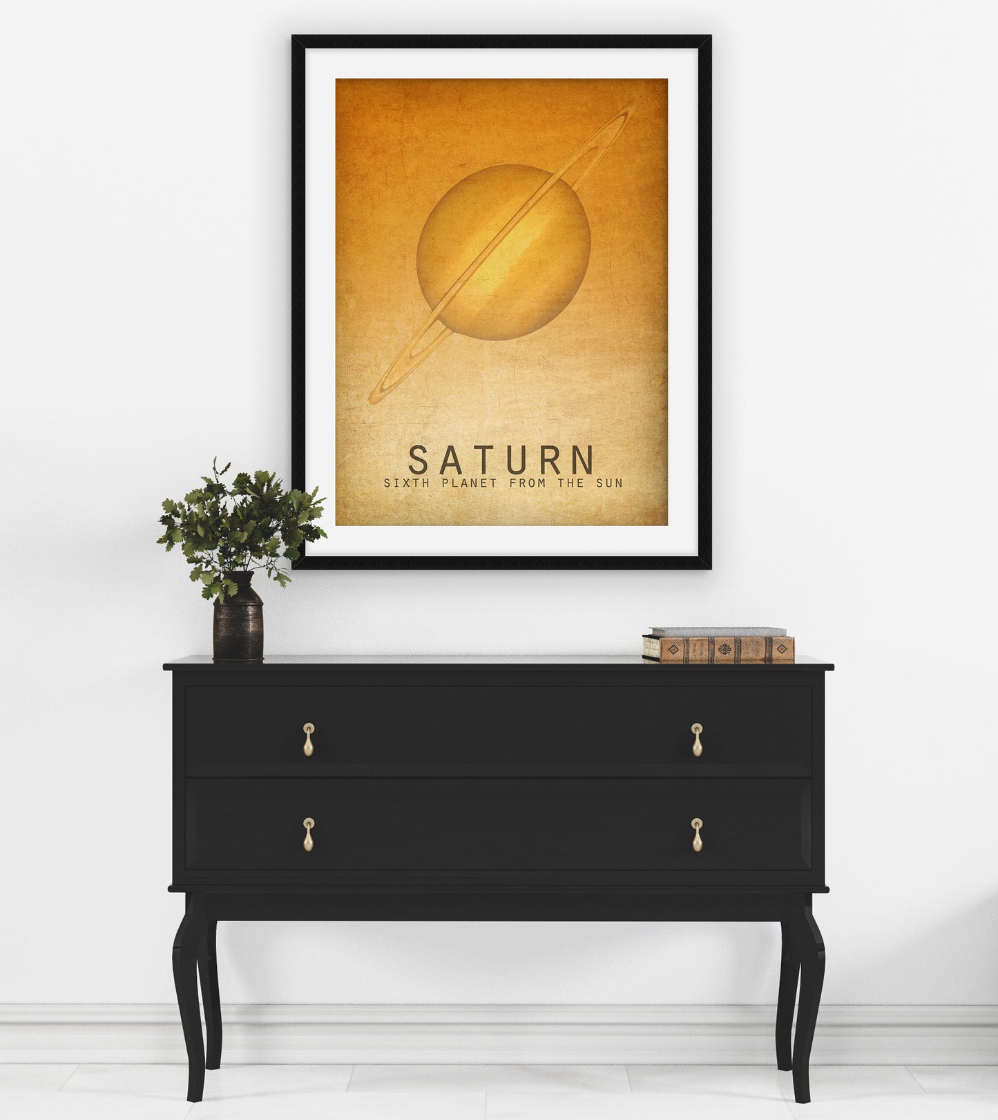 Saturns Rings Solar System Art Print, Planet and Outer Space Decor