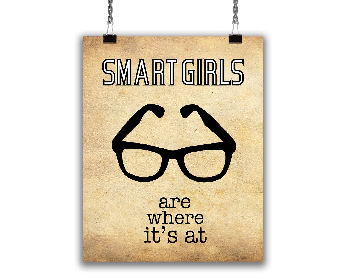 Clever Girl Art Print, Smart Girls Are Where It's At