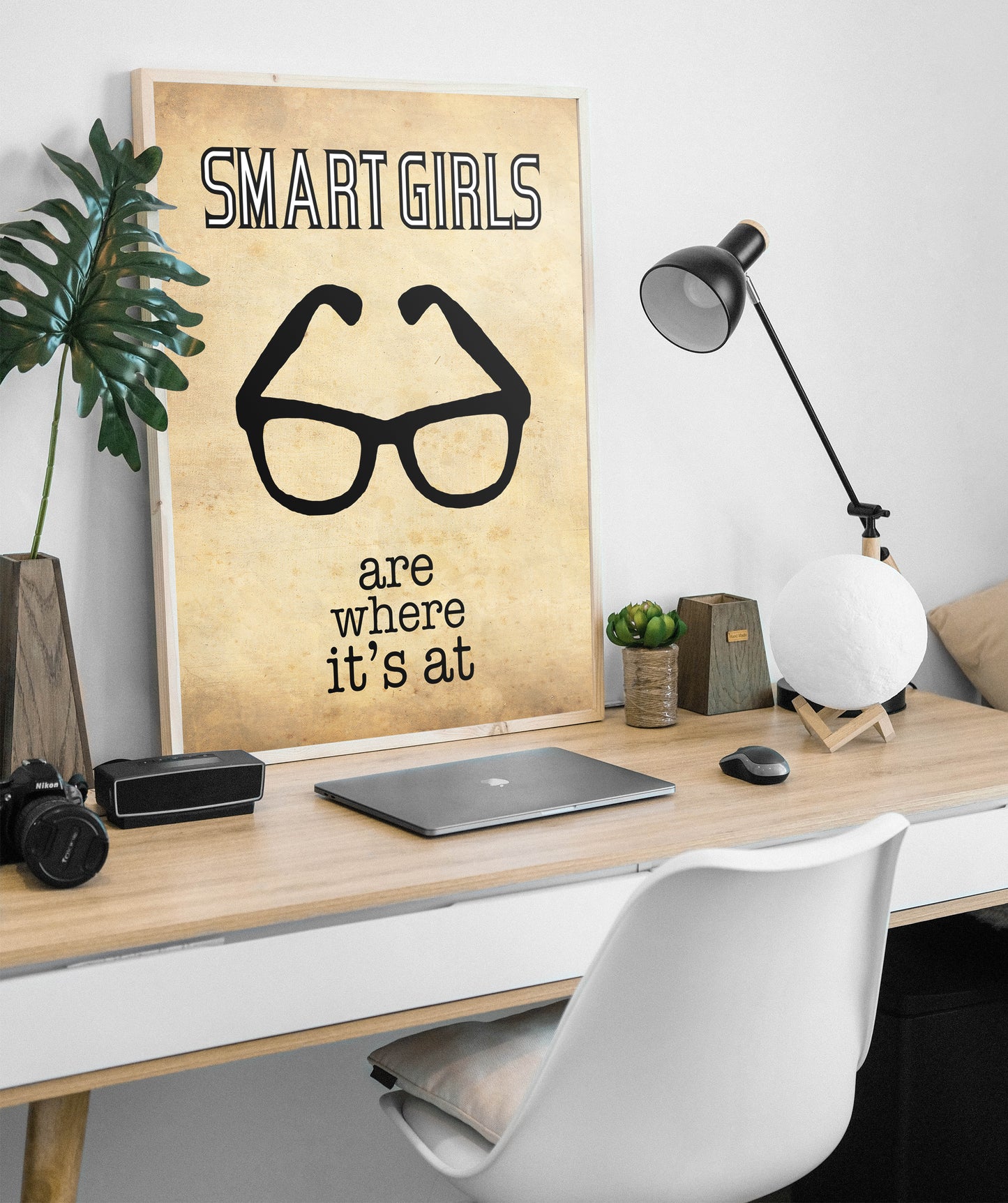 Clever Girl Art Print, Smart Girls Are Where It's At