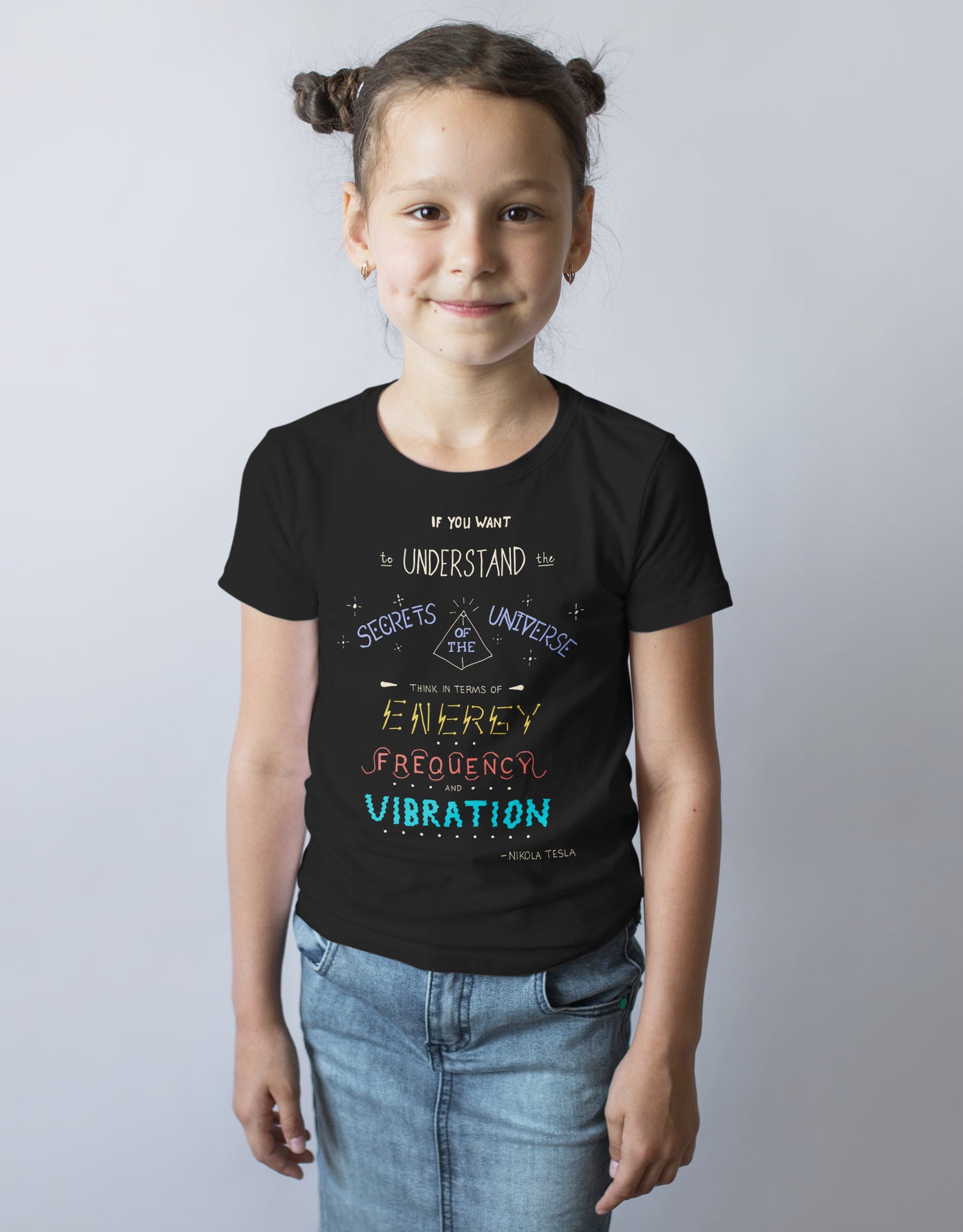 Nikola Tesla Quote T-shirt - Secrets of the Universe