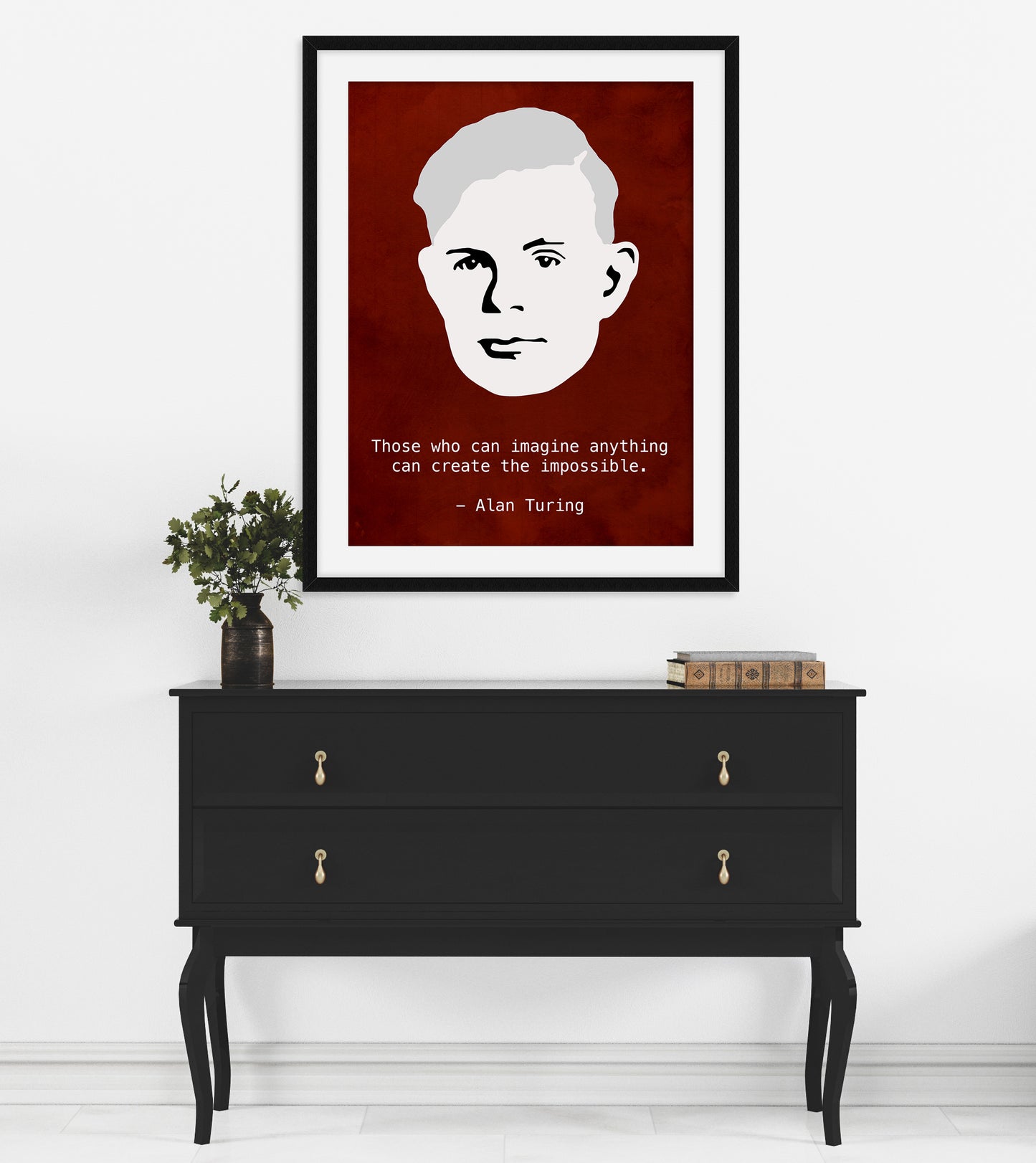 Alan Turing Quote Art Print, Portrait and Inspirational Decor