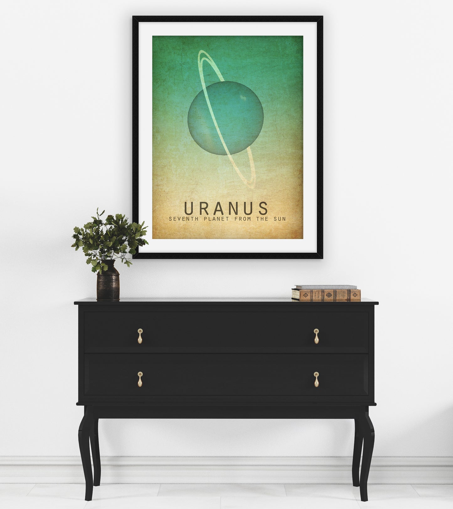 Uranus Planet Art Print, Solar System and Outer Space Decor