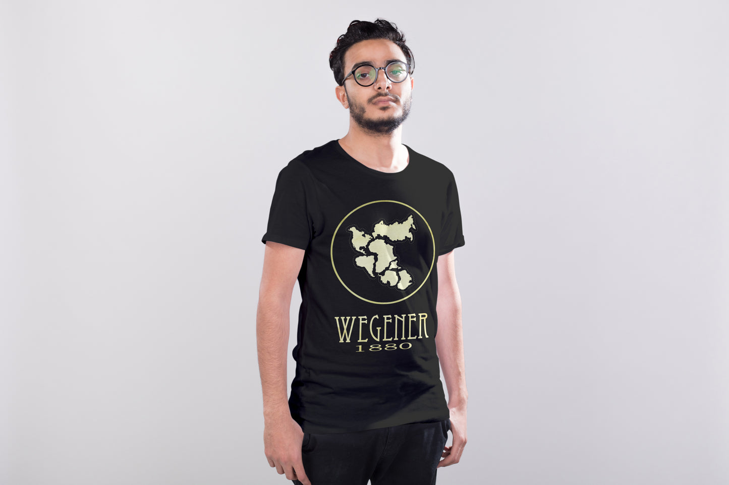 Wegener Geology T-shirt, Pangea Map Science Graphic Tee