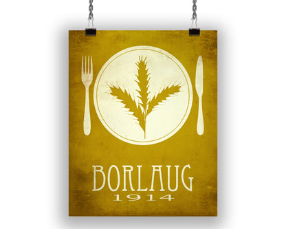 Norman Borlaug Wheat Art Print, Agriculture and Biology Decor