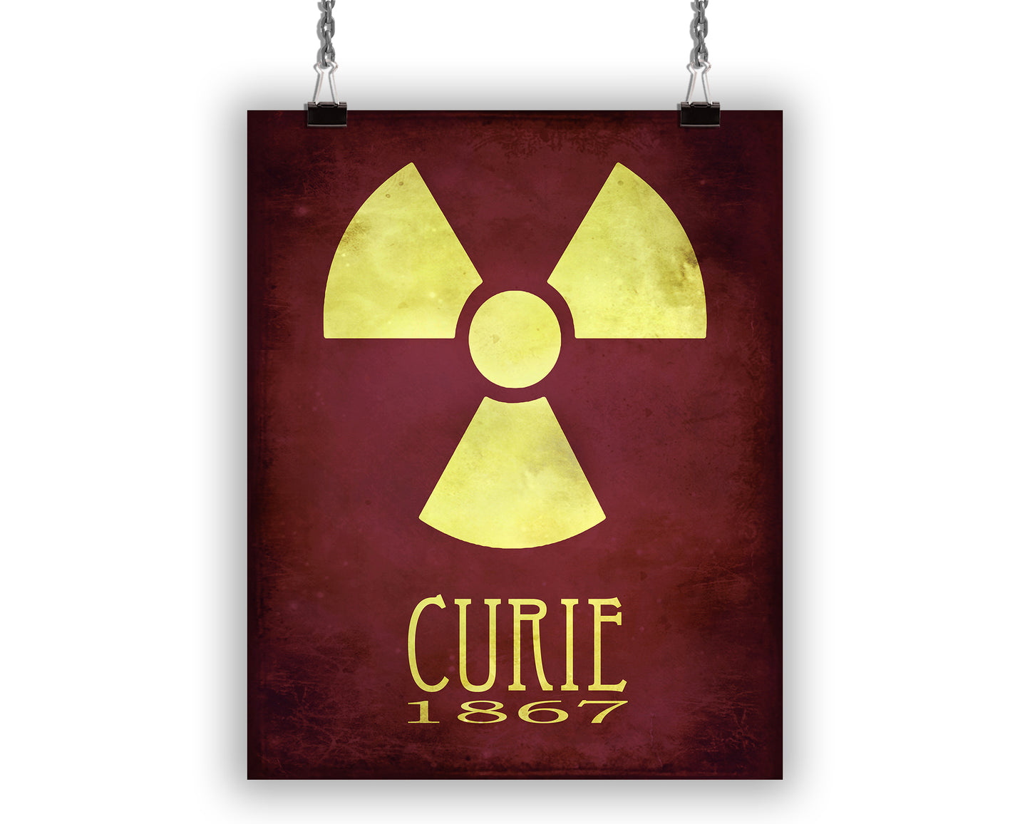 Marie Curie Radiation Art Print, Physics and Chemistry Decor