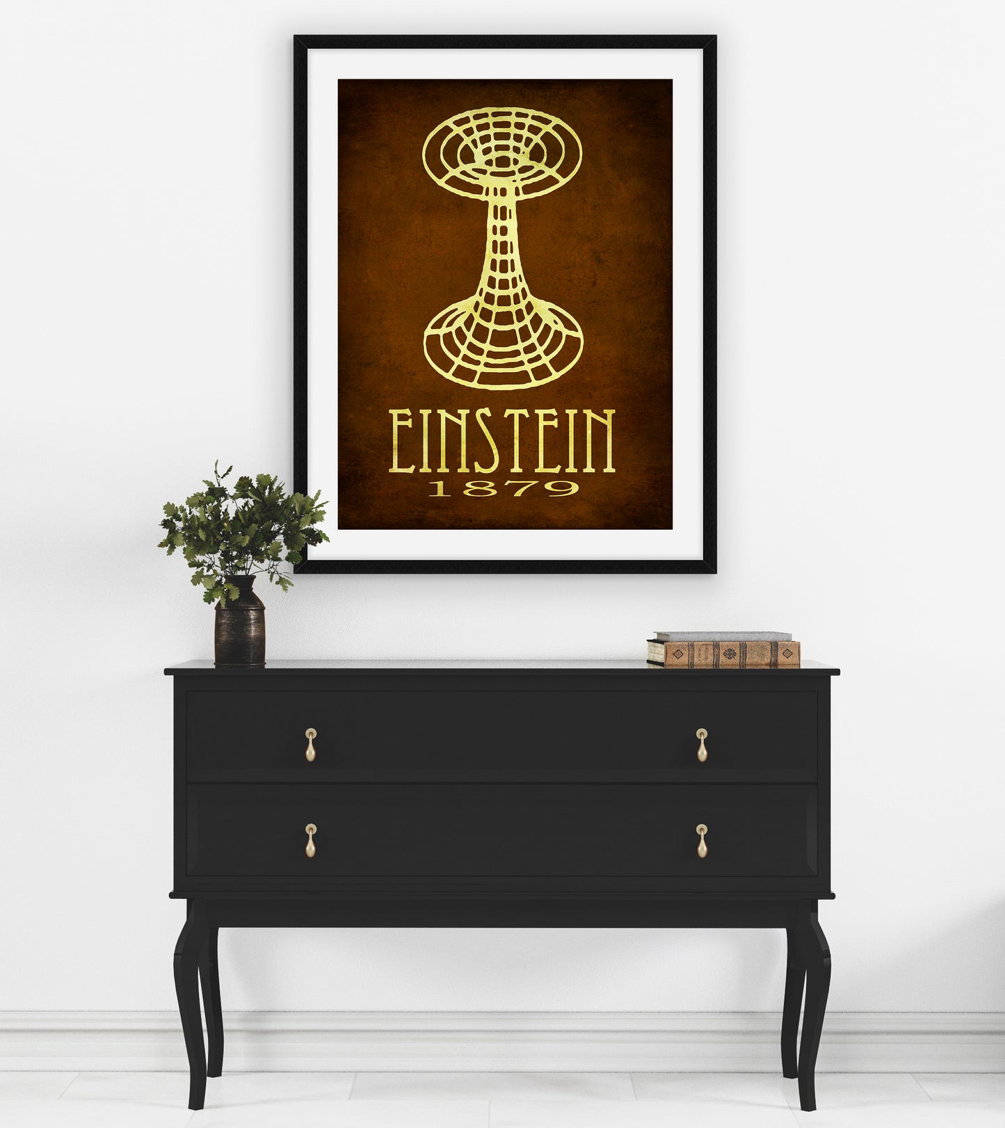 Einstein Wormhole Art Print, Albert Einstien Physics Decor