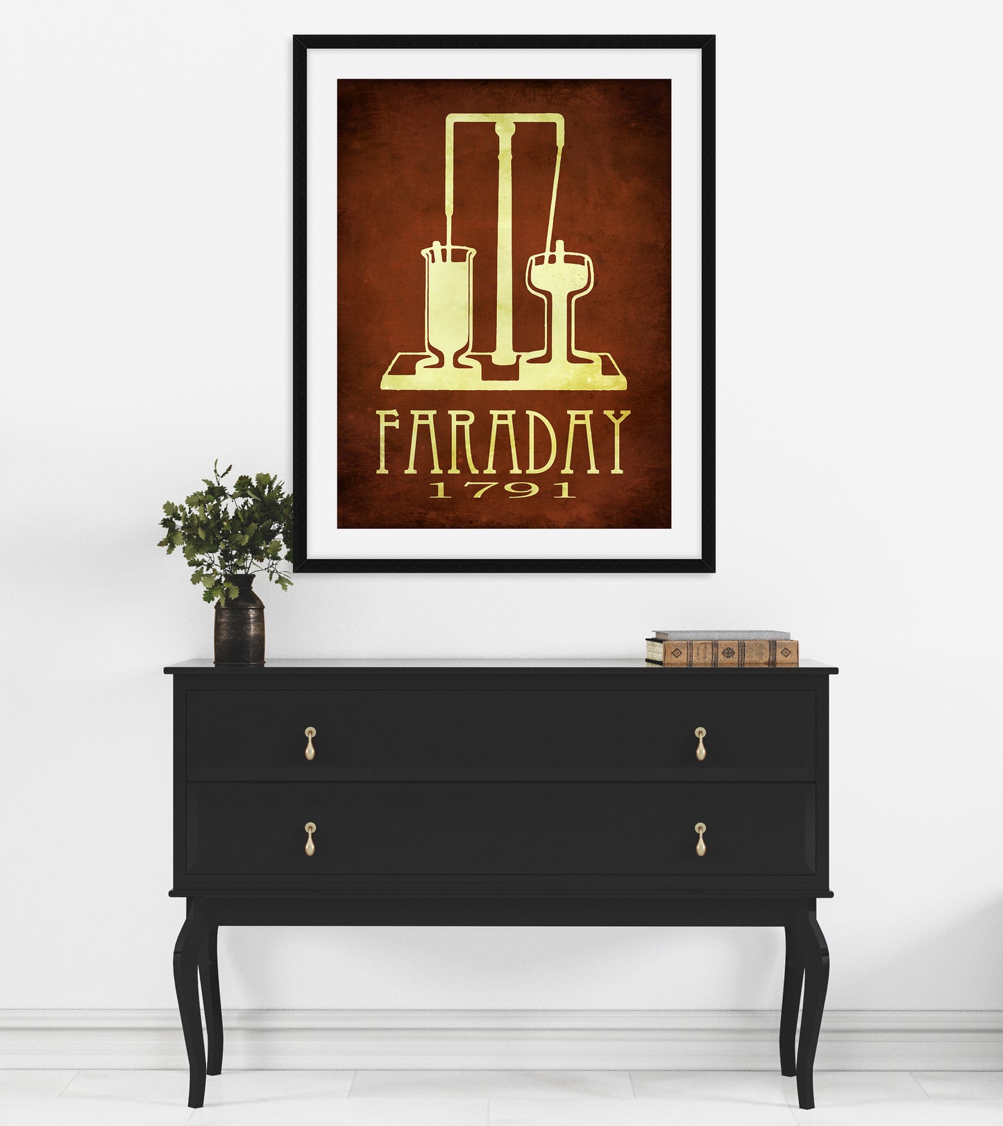 Michael Faraday Scientist Art Print, Physics and Chemistry Decor