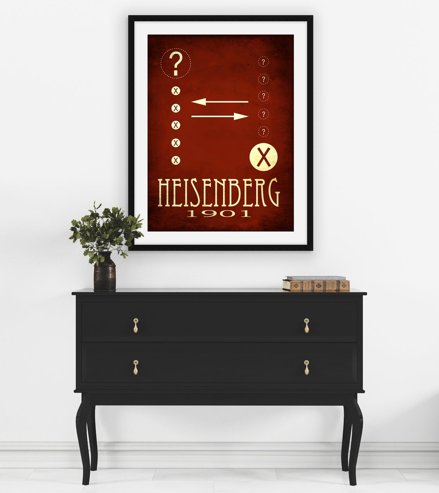 Heisenberg Uncertainty Principle Art Print, Quantum Mechanics and Physics Decor
