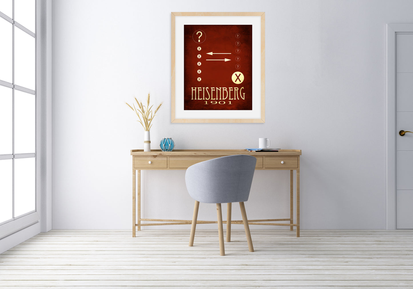 Heisenberg Uncertainty Principle Art Print, Quantum Mechanics and Physics Decor