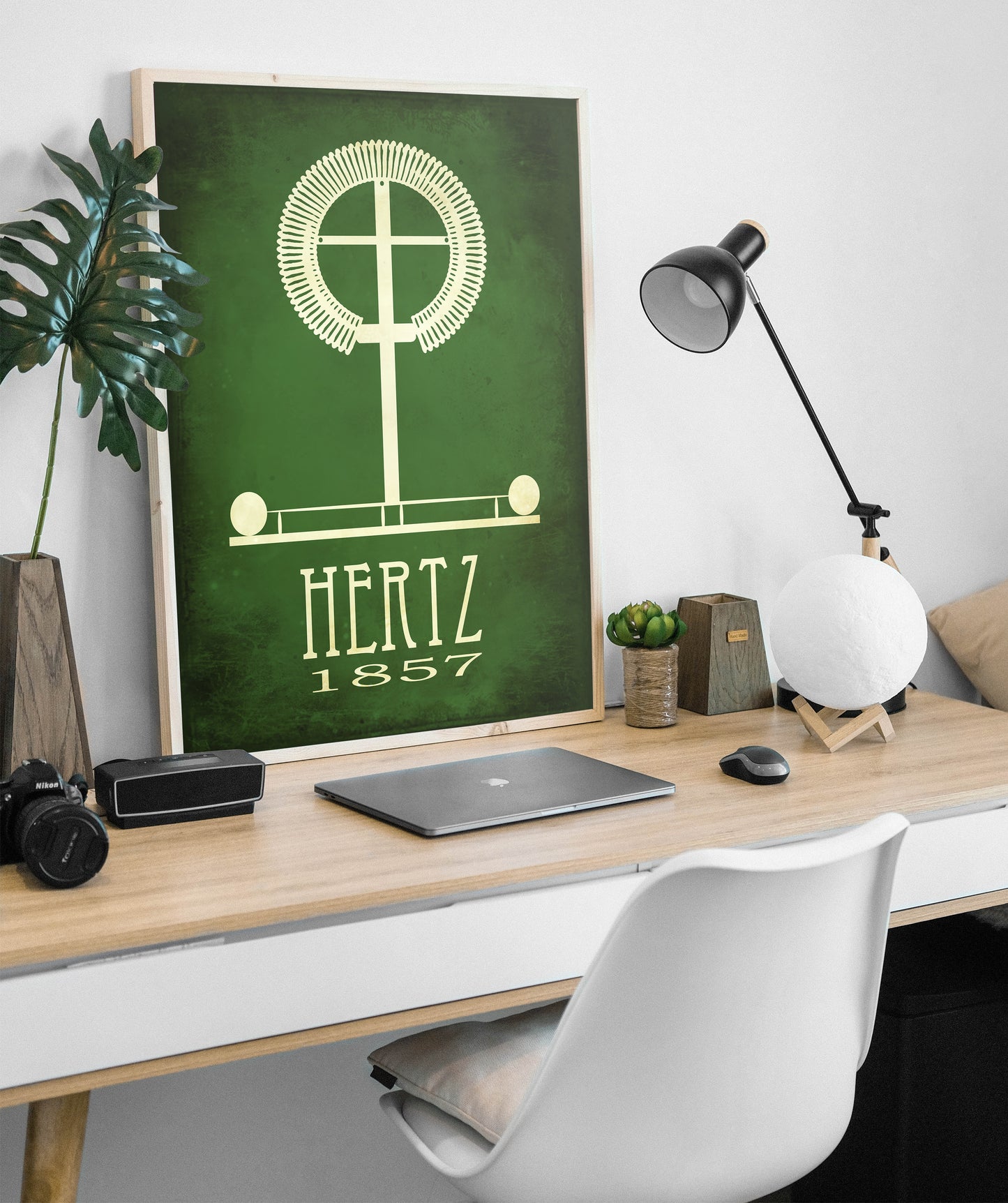 Heinrich Hertz Radio Wave Art Print, Physics Decor