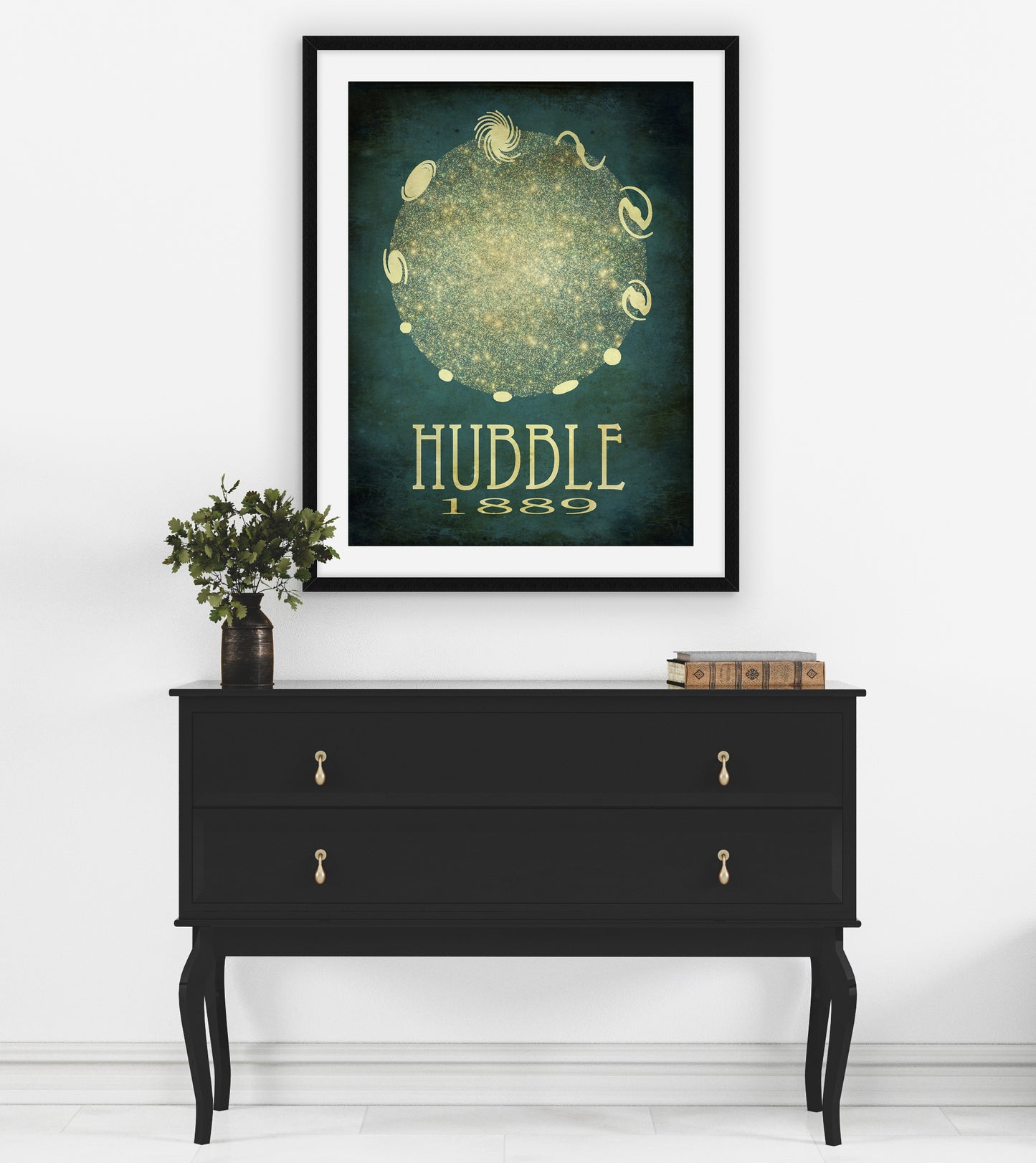 Edwin Hubble Galaxy Art Print, Celestial Astronomy Decor