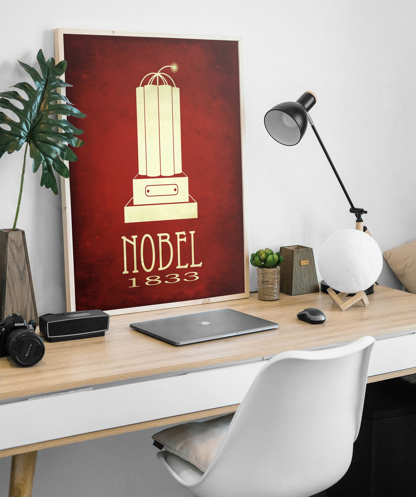 Alfred Nobel Invention Art Print, Chemistry, Inventor and Engineering Decor