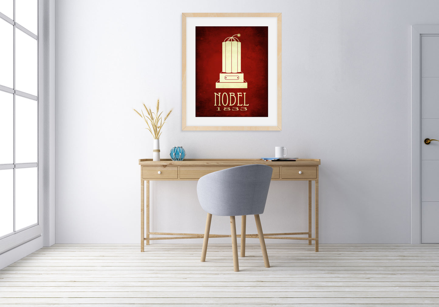 Alfred Nobel Invention Art Print, Chemistry, Inventor and Engineering Decor