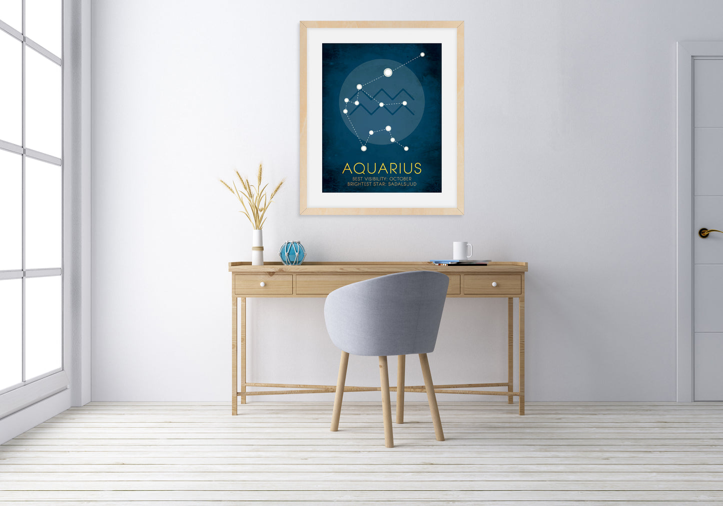 Aquarius Zodiac Constellation Art Print