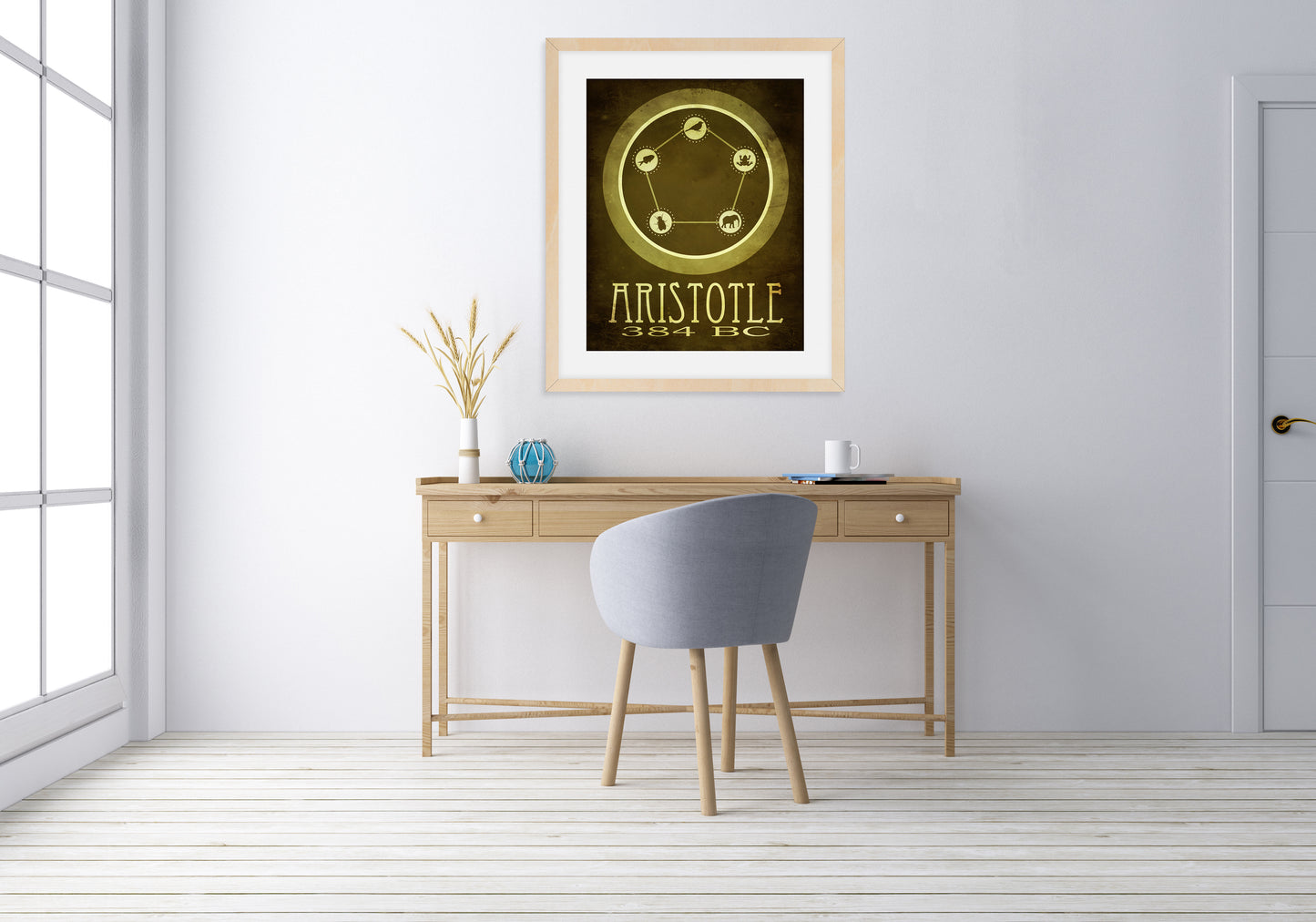 Aristotle Philosopher Art Print, Zoology and Math Decor