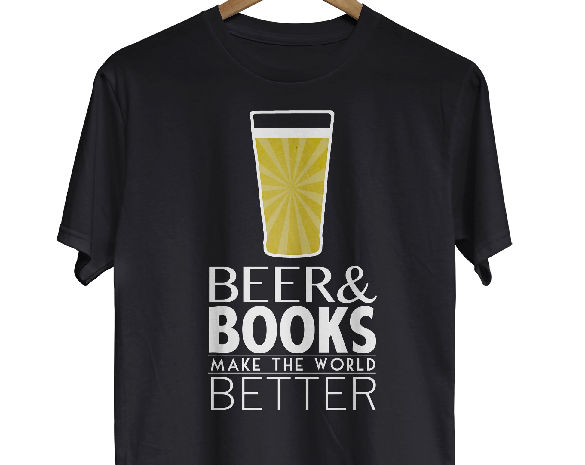 Beer and Books make the world better t-shirt
