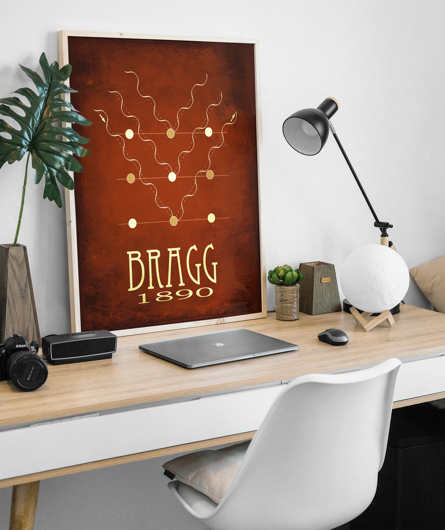 Lawrence Bragg Law of X-ray diffraction, Physics Art Print