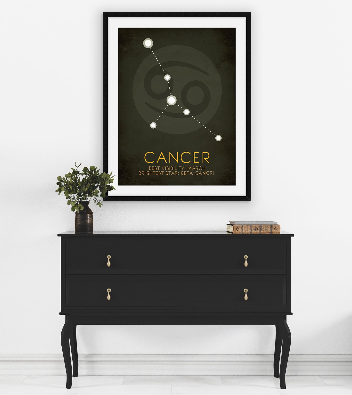 Cancer Zodiac Constellation Art Print