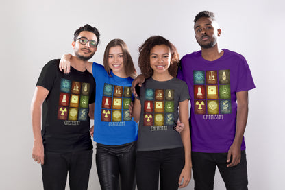 Chemistry T-shirt, Graphic Tee Mosaic of 9 Chemists