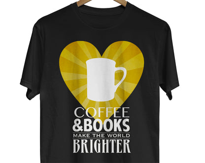 Coffee and books t-shirt for bookworm or coffee lover