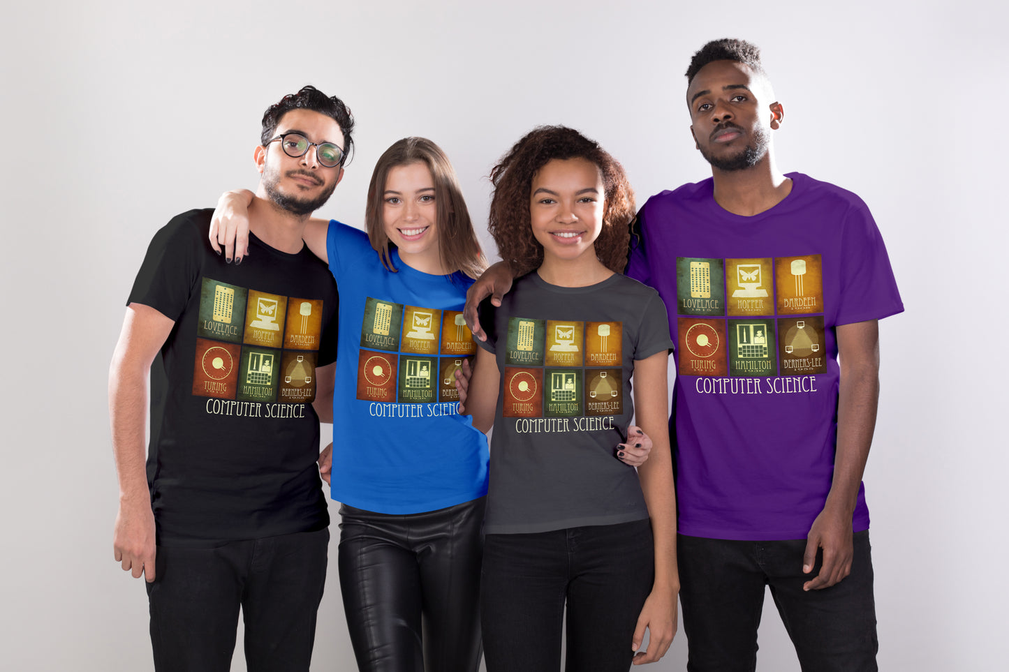 Computer Science T-shirt, 6 Programmers and Scientists in History