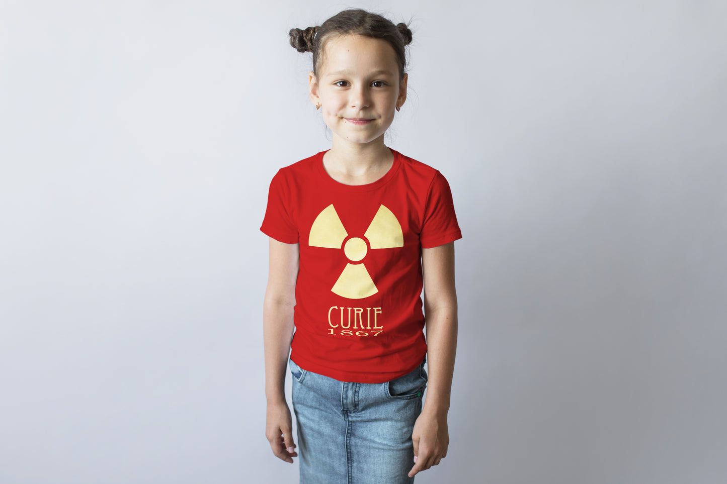 Curie Radiation T-shirt, Marie Curie Chemistry and Physics Graphic Tee Shirt