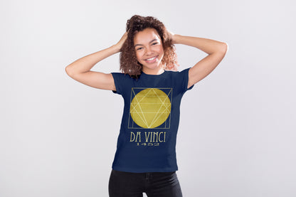 Da Vinci Vitruvian Man T-shirt, Minimalist Science Graphic Tee