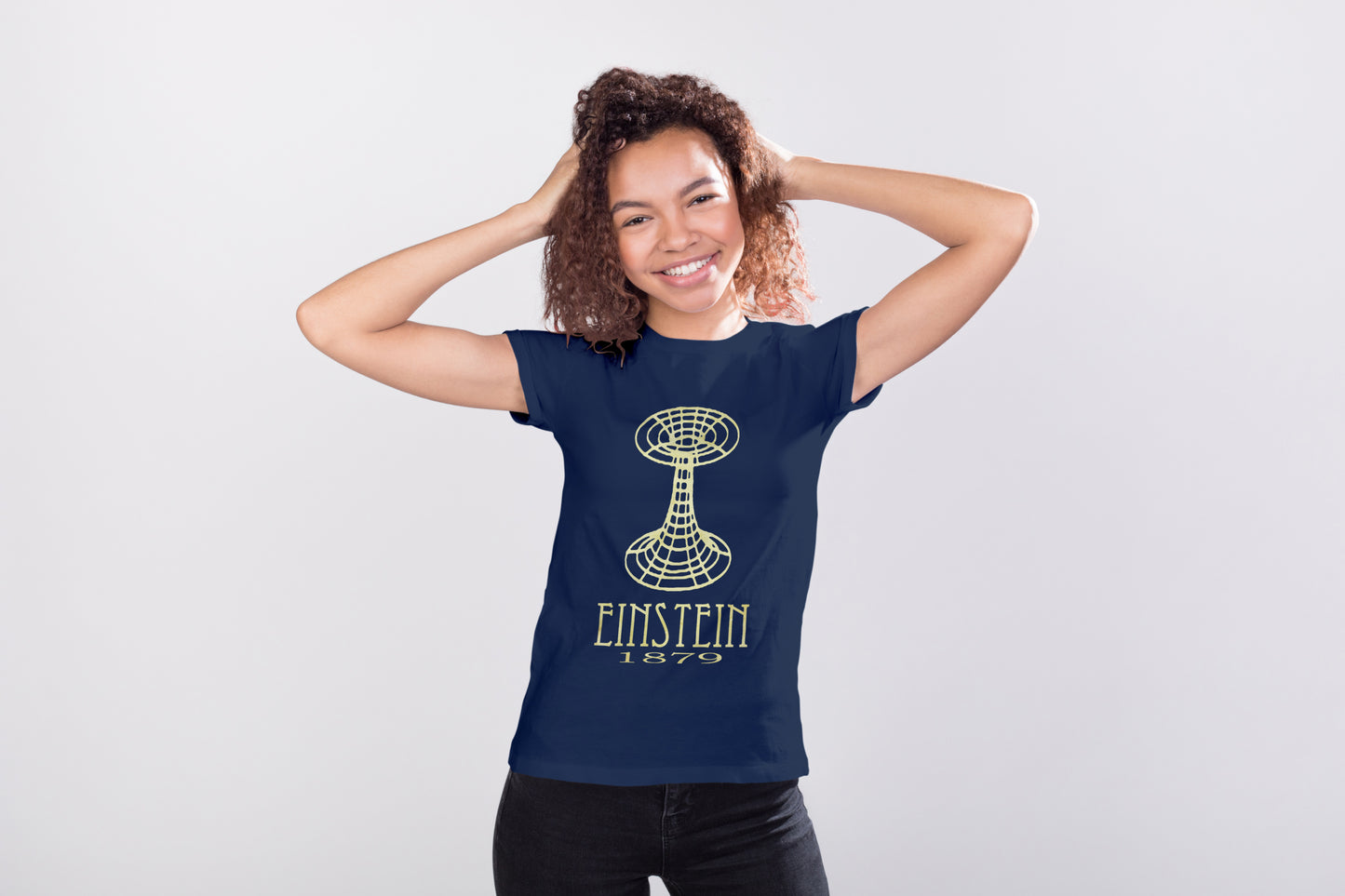 Einstein Physics T-shirt, Scientist Albert Einstein Wormhole Graphic Tee