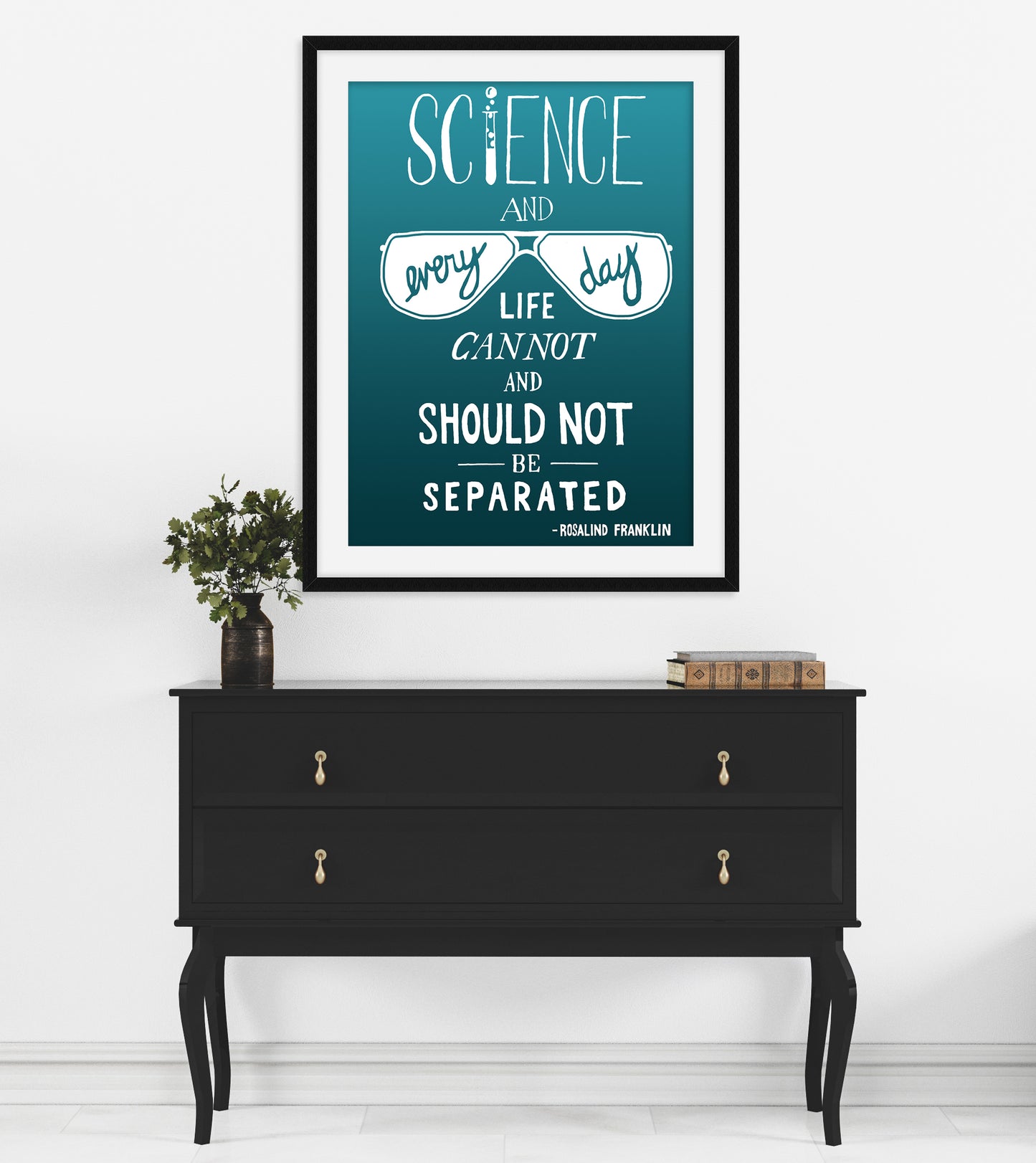 Rosalind Franklin Science Quote Art Print, Genetics and Biology Decor for Classroom