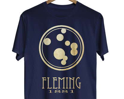 Alexander Fleming microbiology t-shirt with petri dish illustration for science teacher
