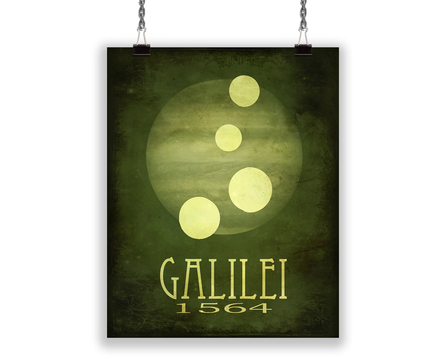 Galileo Moons of Jupiter Art Print, Science and Astronomy Decor