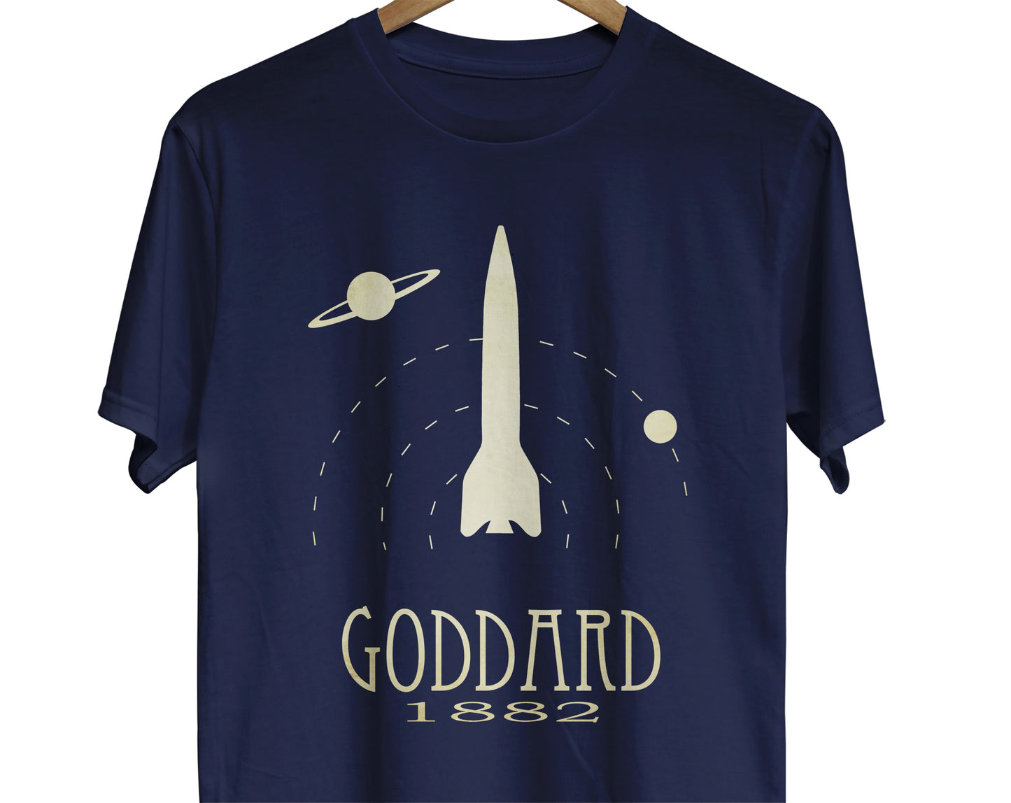 Space t-shirt for Robert H. Goddard the father of modern rocketry
