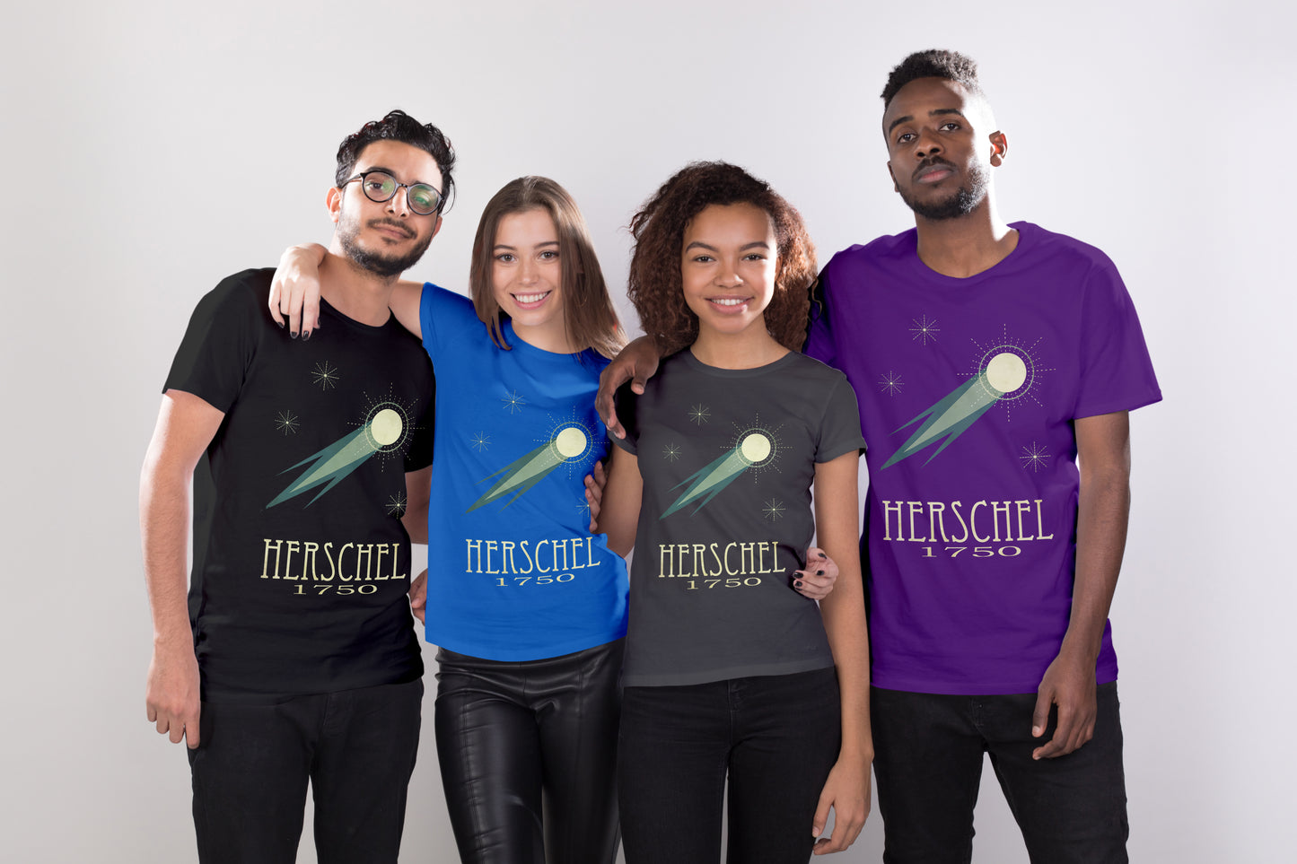 Herschel Astronomy T-shirt, Caroline Herschel Comet and Stars Graphic Tee