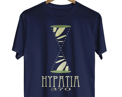 Hypatia math t-shirt with conic sections illustration
