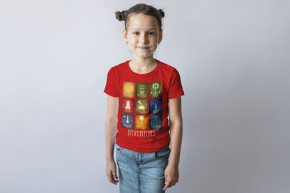 Inventors T-shirt, 9 Famous Genius Scientists in History