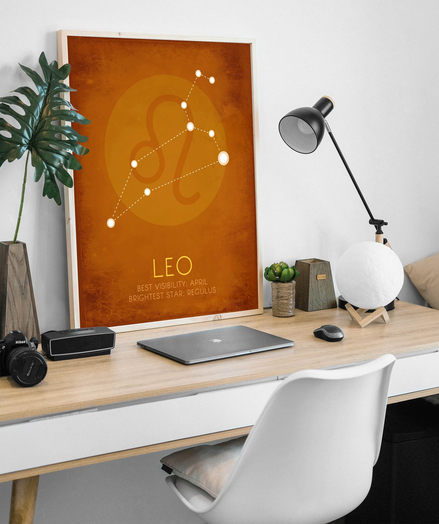 Leo Zodiac Star Constellation Art Print