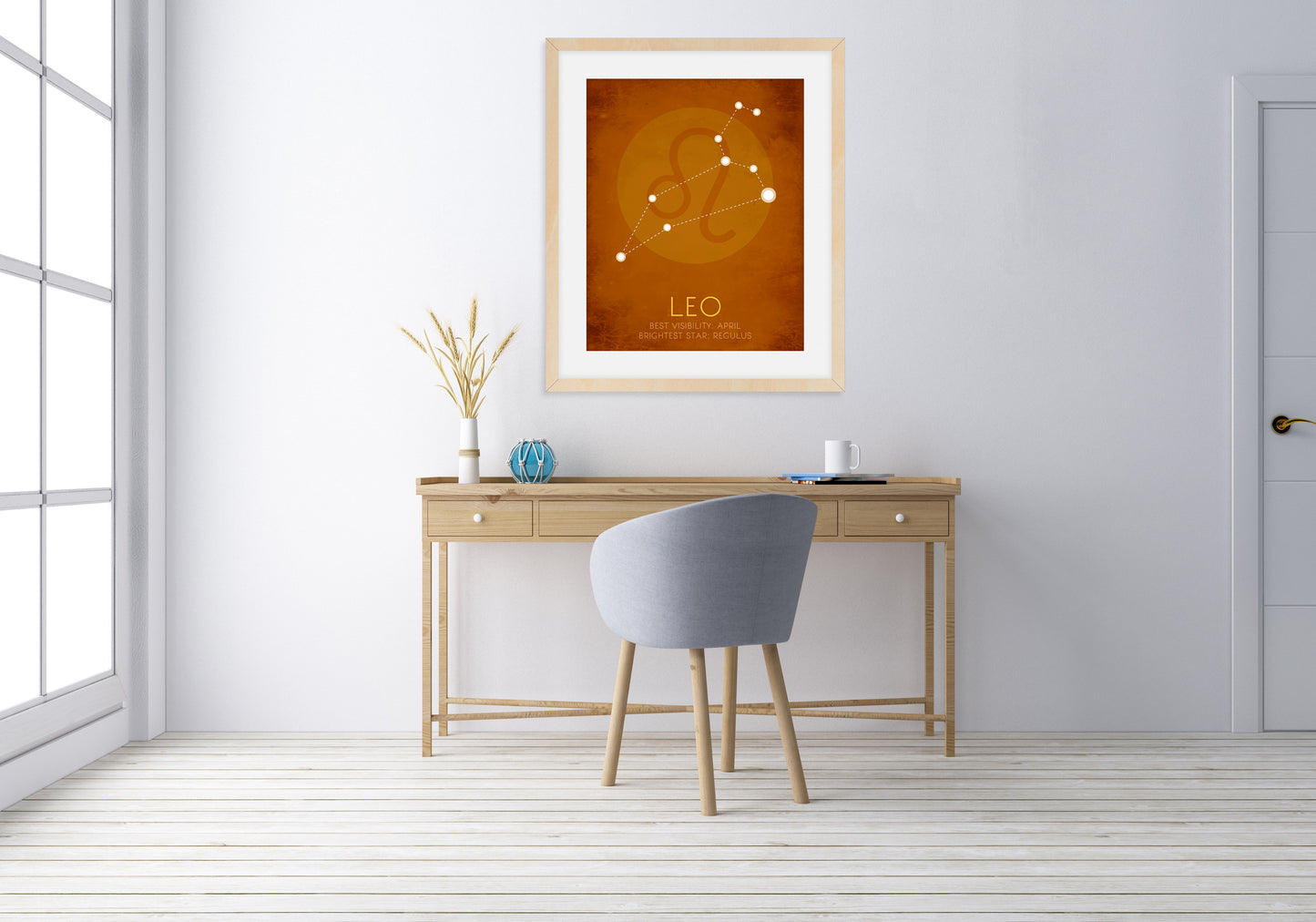 Leo Zodiac Star Constellation Art Print