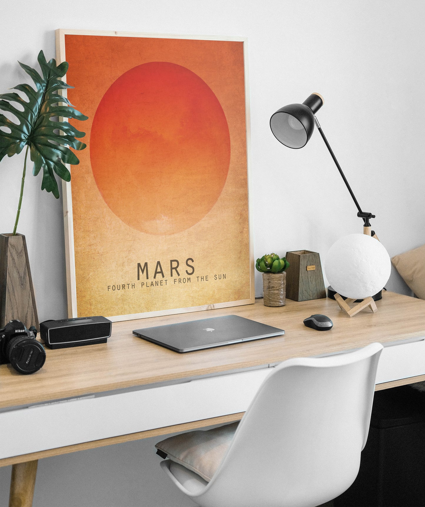 Mars Red Planet Art Print, Solar System and Outer Space Decor