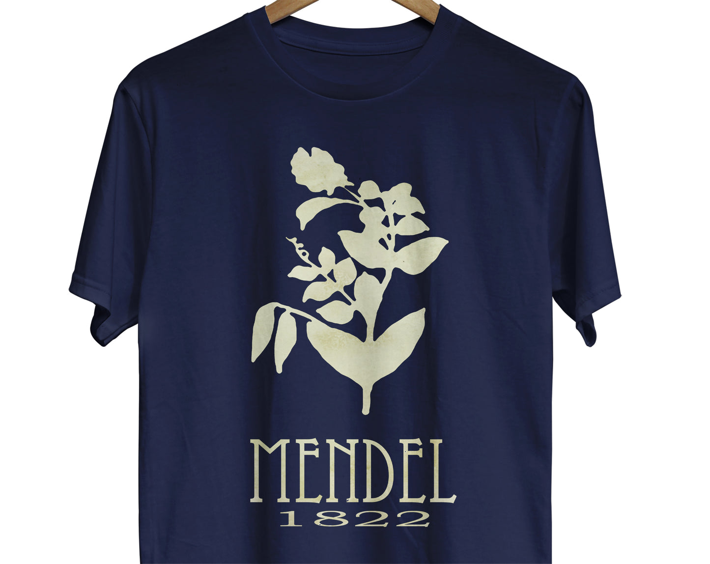 Gregor Mendel genetics t-shirt with pea plant design for a science teacher